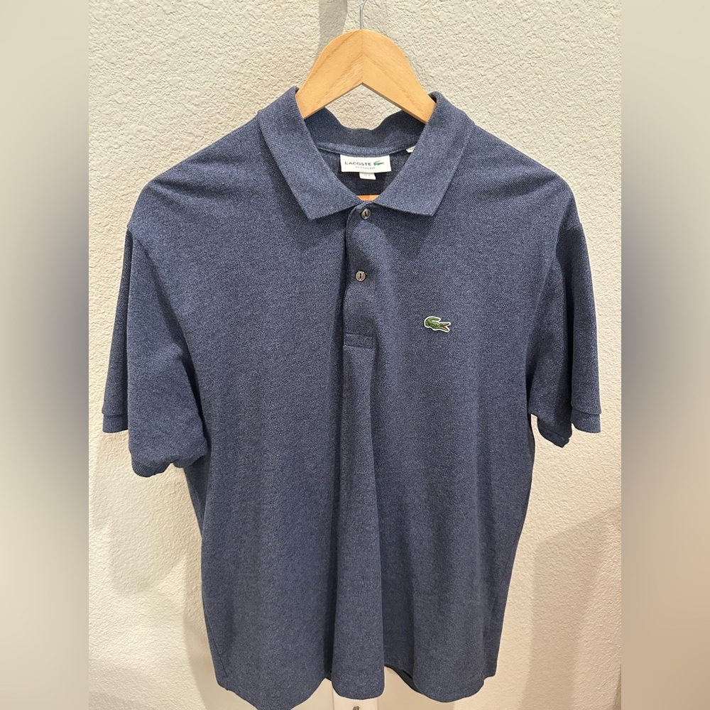 Lacoste Men’s Blue Classic-Fit Short-Sleeve Piqué Polo Shirt size XL
